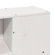 Легло с етажерка за книги, без матрак, 135x190 см, дърво масив