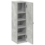 Шкаф за баня с държач за ролки, бетонно сив, 20,5x22x72 см