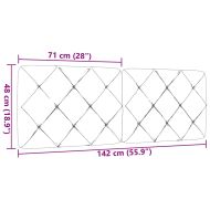 Мека табла за легло, тъмнокафява, 140 см, плат