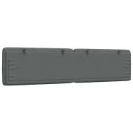 Мека табла за легло, тъмносива, 200 см, плат