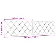 Мека табла за легло, тъмносива, 200 см, плат