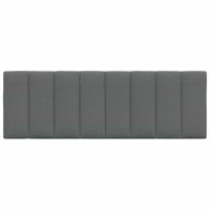 Мека табла за легло Hanko, тъмносива, 140 см, плат