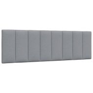 Мека табла за легло Hanko, светлосива, 160 см, плат
