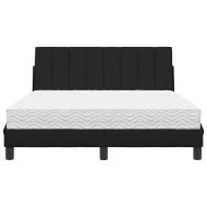 Легло с матрак Hanko, черно, 140x200 см, плат