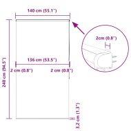 Ролетна щора за душ с касета 140x240 см Ширина на плата 136 см