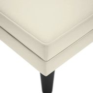 Кушетка с възглавница и десен подлакътник, кремав, кадифе