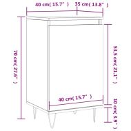 Бюфет бял 40x35x70 см инженерно дърво