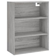 Висок шкаф, сив сонома, 69,5x34x180 см, инженерно дърво