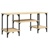 ТВ шкаф, бетонно сиво, 102x35x45,5 см, инженерно дърво