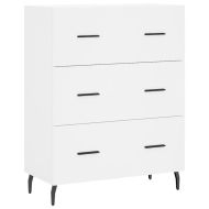 Висок шкаф, бял, 69,5x34x180 см, инженерно дърво