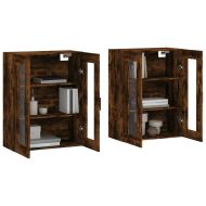 Стенни шкафове, 2 бр, опушен дъб, инженерно дърво