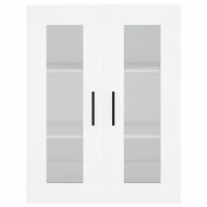 Висок шкаф, бял, 69,5x34x180 см, инженерно дърво