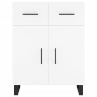 Висок шкаф, бял, 69,5x34x180 см, инженерно дърво