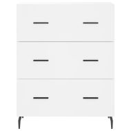 Висок шкаф, бял, 69,5x34x180 см, инженерно дърво