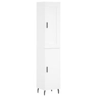 Висок шкаф, бял, 34,5x34x180 см, инженерно дърво