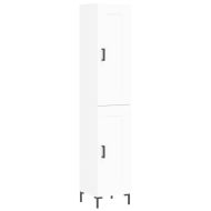 Висок шкаф, бял, 34,5x34x180 см, инженерно дърво