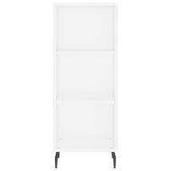 Висок шкаф, бял, 34,5x34x180 см, инженерно дърво