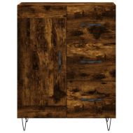 Сайдборд, опушен дъб, 69,5x34x90 см, инженерно дърво