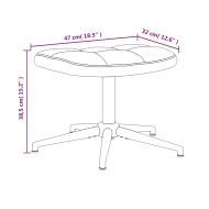 Релаксиращ стол с табуретка, тъмносив, кадифе