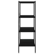 Етажерка с 4 рафта, черна, 80x40x130 см