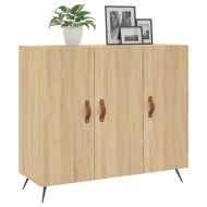 Сайдборд, дъб сонома, 90x34x80 см, инженерно дърво