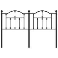 Метална резервна табла за легло, черна, 150 см