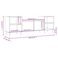 ТB шкаф, опушен дъб, 160x35x55 см, инженерно дърво