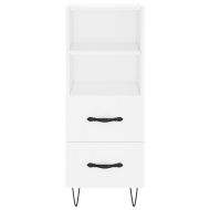 Висок шкаф, бял, 34,5x34x180 см, инженерно дърво