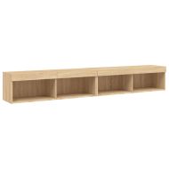 ТВ шкафове с LED осветление 2 бр дъб сонома 100x30x30 см