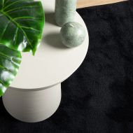 Килим OVIEDO с къс косъм, черен, 120x120 см