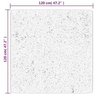 Килим OVIEDO с къс косъм, антрацит, 120x120 см