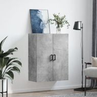 Стенен шкаф бетонно сив 69,5x34x90 см