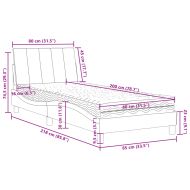 Легло с матрак Hanko, тъмносиво, 80x200 см, кадифе