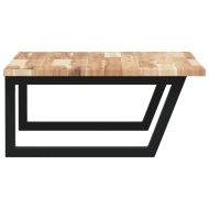 Стенен рафт за мивка, стомана и масивно дърво акация