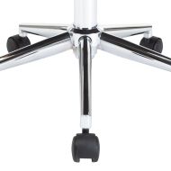 Въртящ се трапезен стол, черен, извито дърво, изкуствена кожа