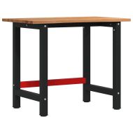 Работна маса светлокафяв 100x60x81,5 см дъб масив