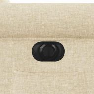 Електрически стол реклайнер , кремав, текстил