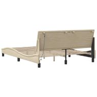 Рамка за легло без матрак Hanko, кремава, 160x200 см, плат