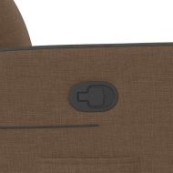 Изправящ реклайнер стол, кафяв, текстил