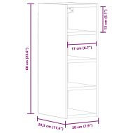 Висящ шкаф "Рига" опушен дъб 20x29,5x60 см Инженерно дърво