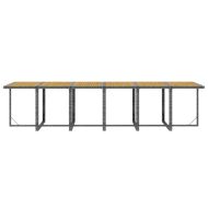 Градински трапезен комплект 13 части възглавници полиратан сив