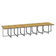 Градински комплект с възглавници 21 части сив полиратан