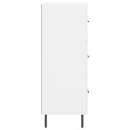 Сайдборд, бял, 69,5x34x90 см, инженерно дърво