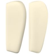 Горна табла с уши, кремава, 147x23x78/88 см, изкуствена кожа