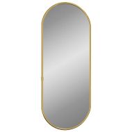 Стенно огледало, злато, 60x25 см, овално