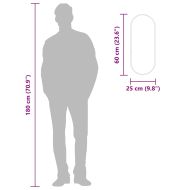 Стенно огледало, злато, 60x25 см, овално