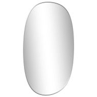Стенно огледало сребро 70x45 см овално
