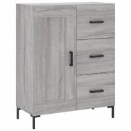 Висок шкаф, сив сонома, 69,5x34x180 см, инженерно дърво