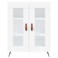 Висок шкаф, бял, 69,5x34x180 см, инженерно дърво