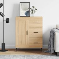 Сайдборд, дъб сонома, 69,5x34x90 см, инженерно дърво